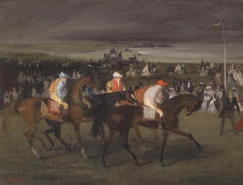 Edgar Degas At the races The Start Norge oil painting art